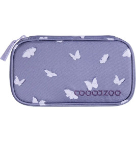 Lila Federmäppchen mit weißen Schmetterlingsmotiven und Coocazoo-Schriftzug in der Ecke.
