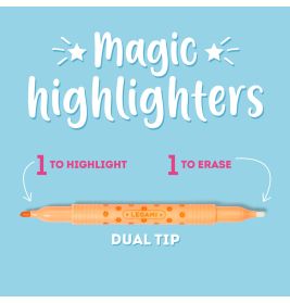 LEGAMI MILANO Radierbare Textmarker – Set mit 6 leuchtenden Farben für Schule & Büro