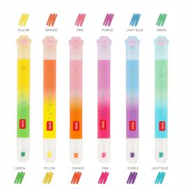 LEGAMI MILANO Dual-Tip Textmarker Meow Kitty (6er-Set) – Breite & feine Spitze