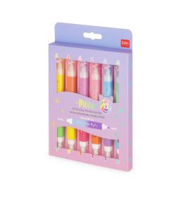 LEGAMI MILANO Dual-Tip Textmarker Meow Kitty (6er-Set) – Breite & feine Spitze