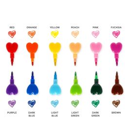12 ineinandersteck. Buntstifte Heart