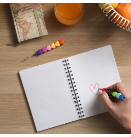 12 ineinandersteck. Buntstifte Heart