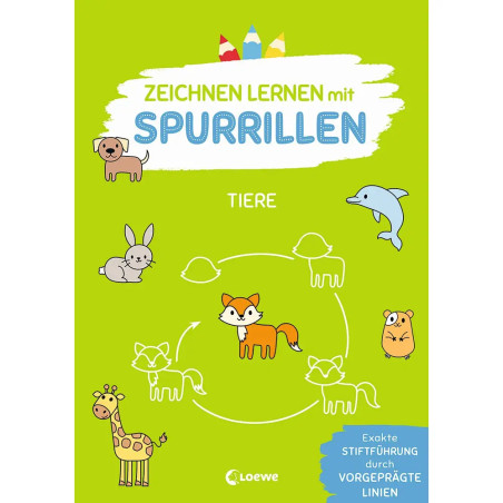 Zeichnen lernen mit Spurrillen - Tiere