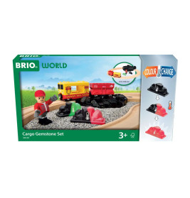 Güterzug-Set mit Farbwechsel / Magisches Holzeisenbahnset für Kinder ab 3 Jahren