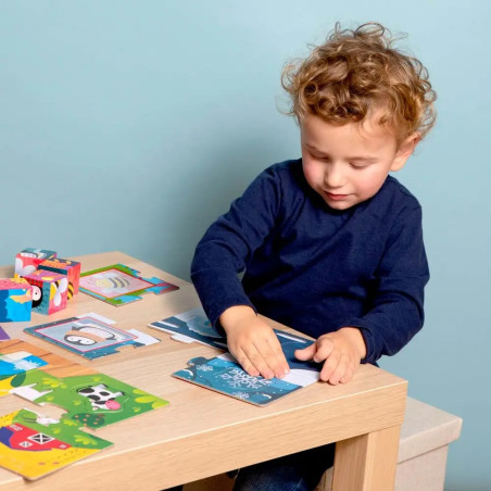 Montessori Holz-Würfel - Logic 2 in 1