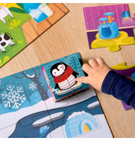 Montessori Holz-Würfel - Logic 2 in 1