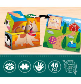 Montessori Holz-Würfel - Logic 2 in 1