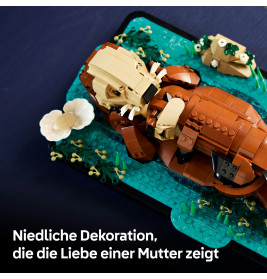 LEGO Ideas 21366 Seeotter mit Baby | Detailverliebtes Ausstellungsstück & Geschenk für Tierliebhaber