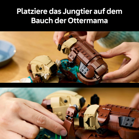 LEGO Ideas 21366 Seeotter mit Baby | Detailverliebtes Ausstellungsstück & Geschenk für Tierliebhaber