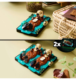 LEGO Ideas 21366 Seeotter mit Baby | Detailverliebtes Ausstellungsstück & Geschenk für Tierliebhaber