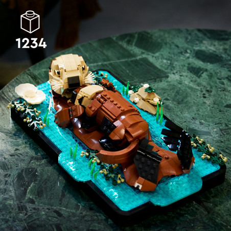 LEGO Ideas 21366 Seeotter mit Baby | Detailverliebtes Ausstellungsstück & Geschenk für Tierliebhaber