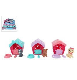 Hund im Spielhaus mit Zubehör  3ass 7cm