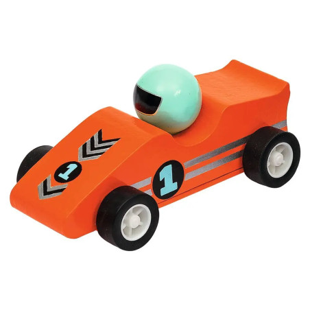 Kleine Rennwagen mit Rückziehmotor