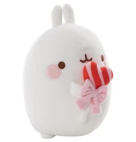 Kuscheltier MOLANG mit Lolli in Geschenkverpackung