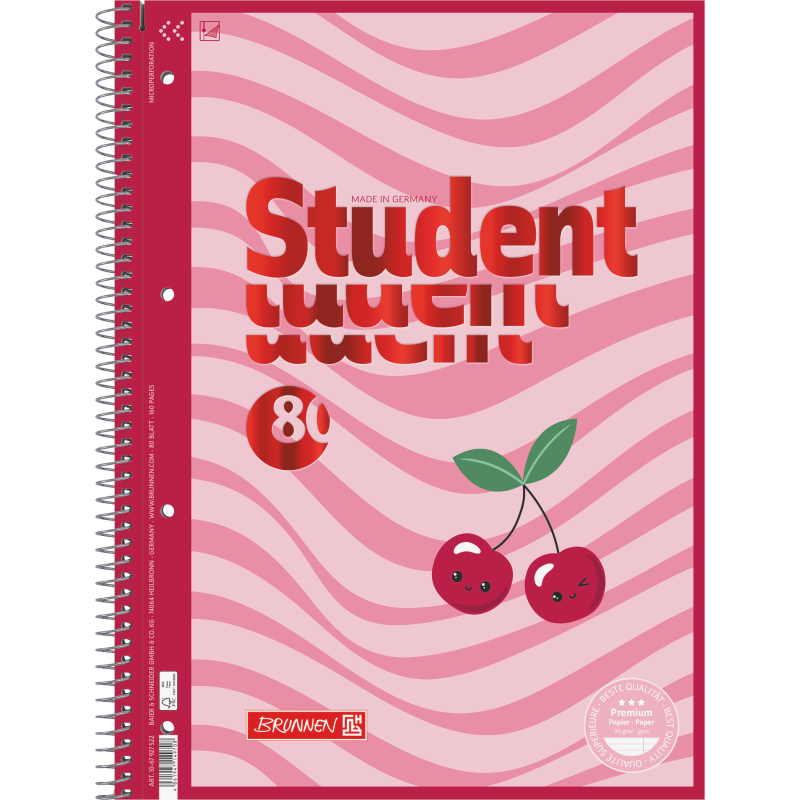 Collegeblock A4 Lin.27 90g Fruity Love