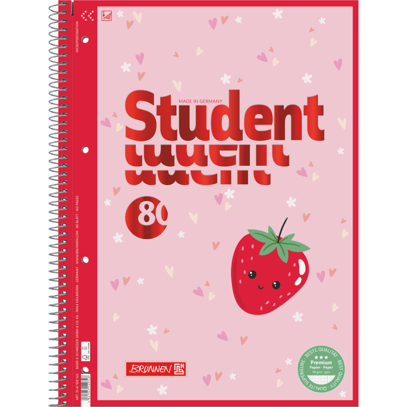 Collegeblock A4 Lin.28 90g Fruity Love