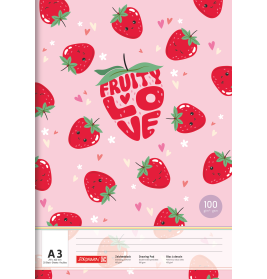 Zeichenblock A3 20 Blatt Fruity Love
