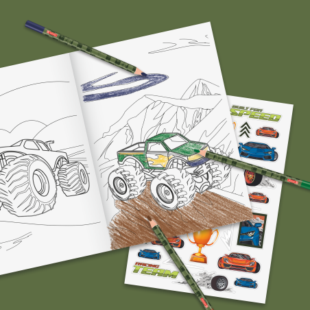 Ausmalbuch Fast Wheels