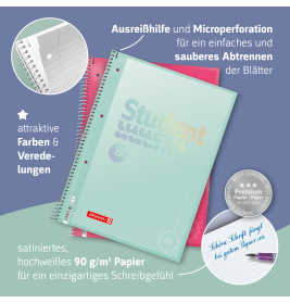 Collegeblock A4 Lin.27 90g Fast Wheel