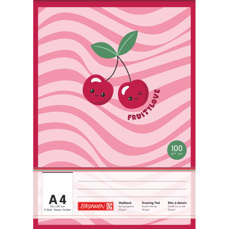Malblock A4, 100 g, 75 Bl. Fruity Love