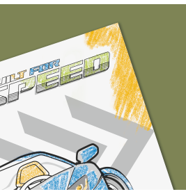 Zeichenblock A3 20 Blatt Fast Wheel