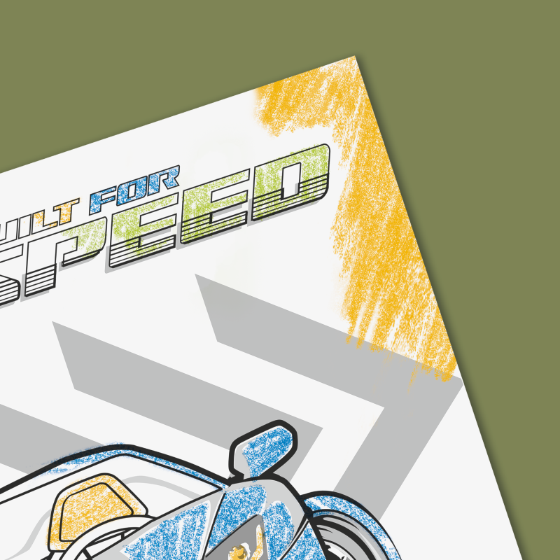 Zeichenblock A3 20 Blatt Fast Wheel