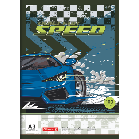 Zeichenblock A3 20 Blatt Fast Wheel