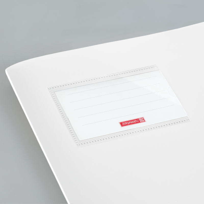 Hefthülle A4 FACT!pp weiß mit Namenschild