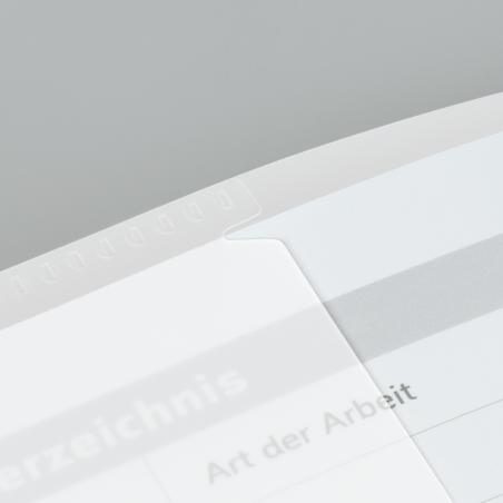 Hefthülle A4 FACT!pp weiß mit Namenschild
