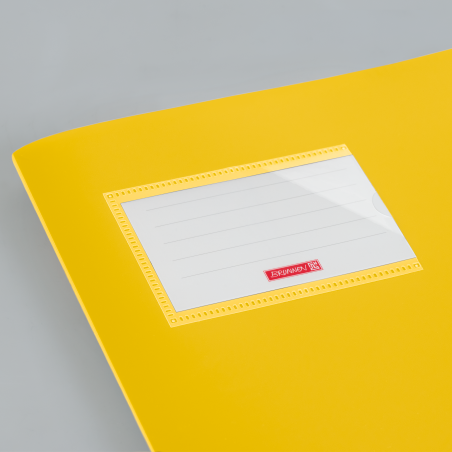 Hefthülle A4 FACT!pp gelb mit Namenschild