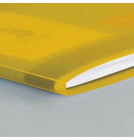 Hefthülle A4 FACT!pp gelb mit Namenschild