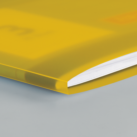 Hefthülle A4 FACT!pp gelb mit Namenschild