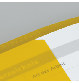 Hefthülle A4 FACT!pp gelb mit Namenschild