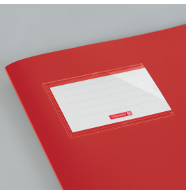 Hefthülle A4 FACT!pp rot mit Namenschild