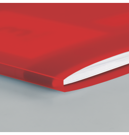 Hefthülle A4 FACT!pp rot mit Namenschild