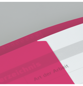 Hefthülle A4 FACT!pp pink mit Namenschild