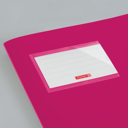 Hefthülle A4 FACT!pp pink mit Namenschild