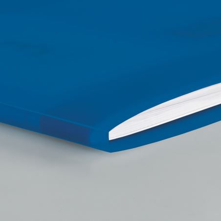 Hefthülle A4 FACT!pp blau mit Namenschild