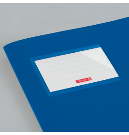 Hefthülle A4 FACT!pp blau mit Namenschild