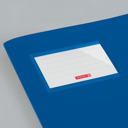 Hefthülle A4 FACT!pp blau mit Namenschild