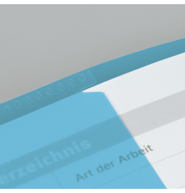 Hefthülle A4 FACT!pp hblau mit Namenschild