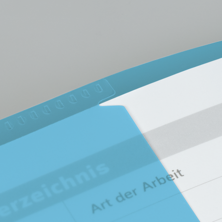 Hefthülle A4 FACT!pp hblau mit Namenschild