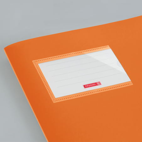 Hefthülle A4 FACT!pp orange mit Namenschild