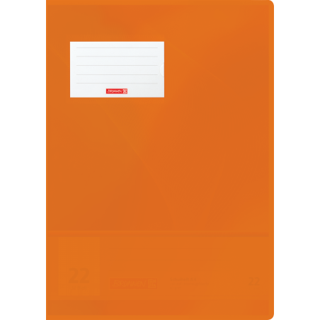 Hefthülle A4 FACT!pp orange mit Namenschild