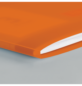 Hefthülle A4 FACT!pp orange mit Namenschild