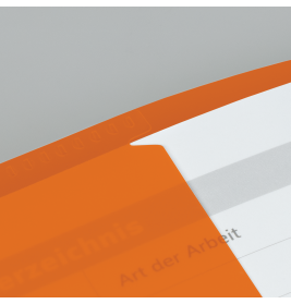 Hefthülle A4 FACT!pp orange mit Namenschild