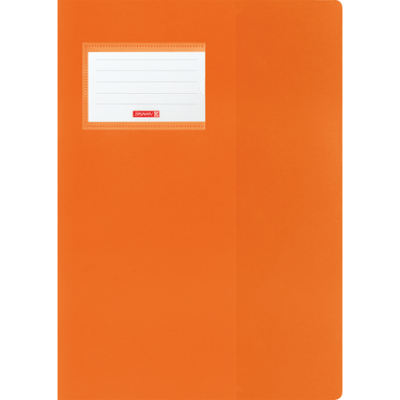 Hefthülle A4 FACT!pp orange mit Namenschild