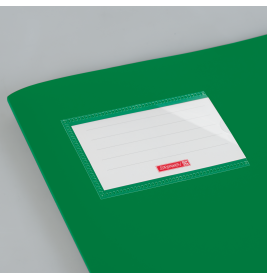 Hefthülle A4 FACT!pp grün mit Namenschild