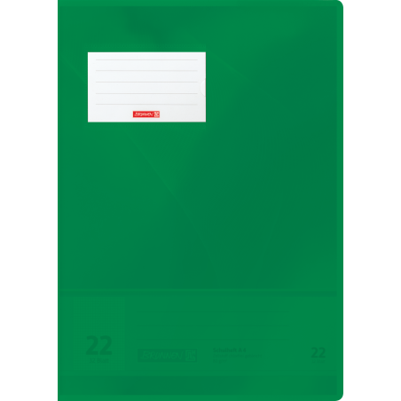 Hefthülle A4 FACT!pp grün mit Namenschild