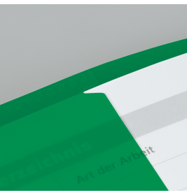 Hefthülle A4 FACT!pp grün mit Namenschild